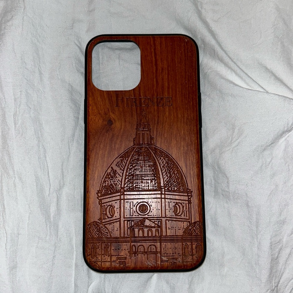 iPhone 12 Pro Max wooden engraved case from Florence, Italy